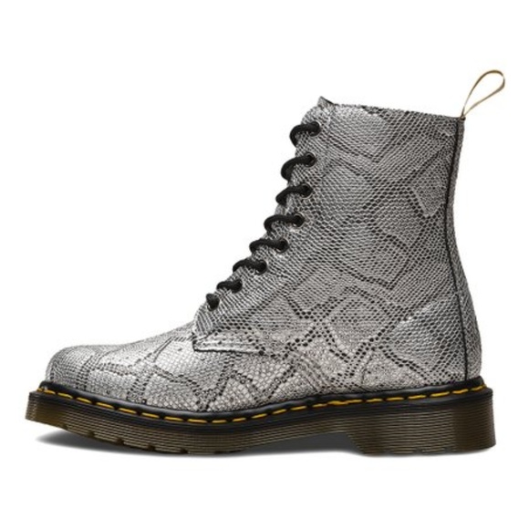silver vegan doc martens